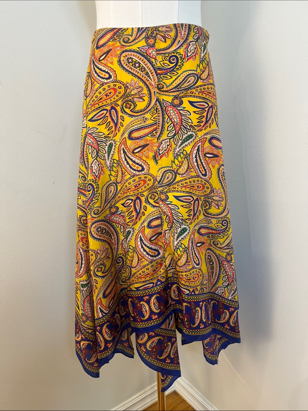 Ralph Lauren Yellow Silk Skirt